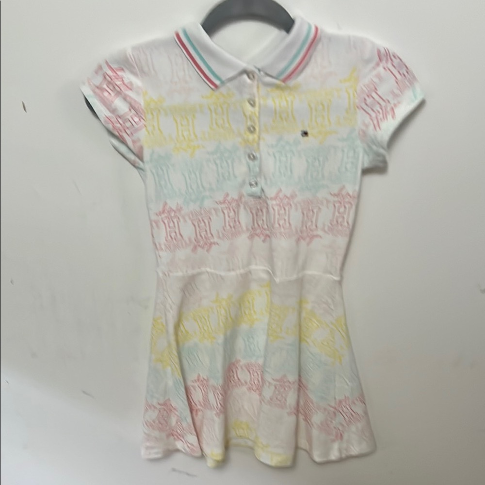 TOMMY HILFIGHER COLORFUL PILO KIDS DRESS SIZE M